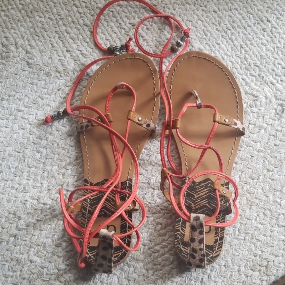 Dv dolce vita leopard detail sandals